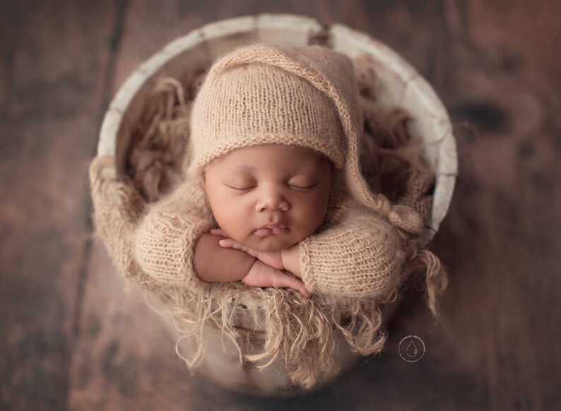 Newborn Sleepy Hat Photo Prop Night Cap Beanie Night Cap Etsy