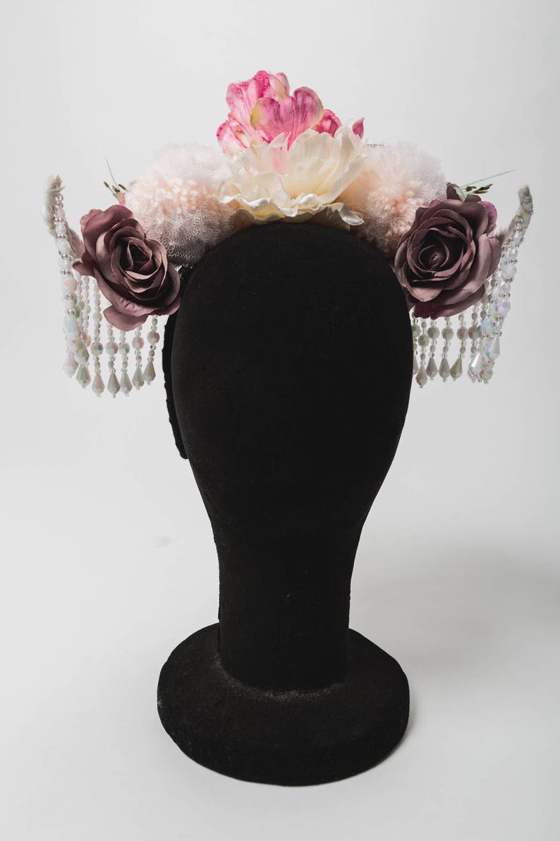Avant Garde Bride Flower Crown Headdress