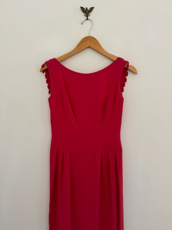 1960s/60s Fuchsia Pink Cowl Back Evening Gown by … - image 3