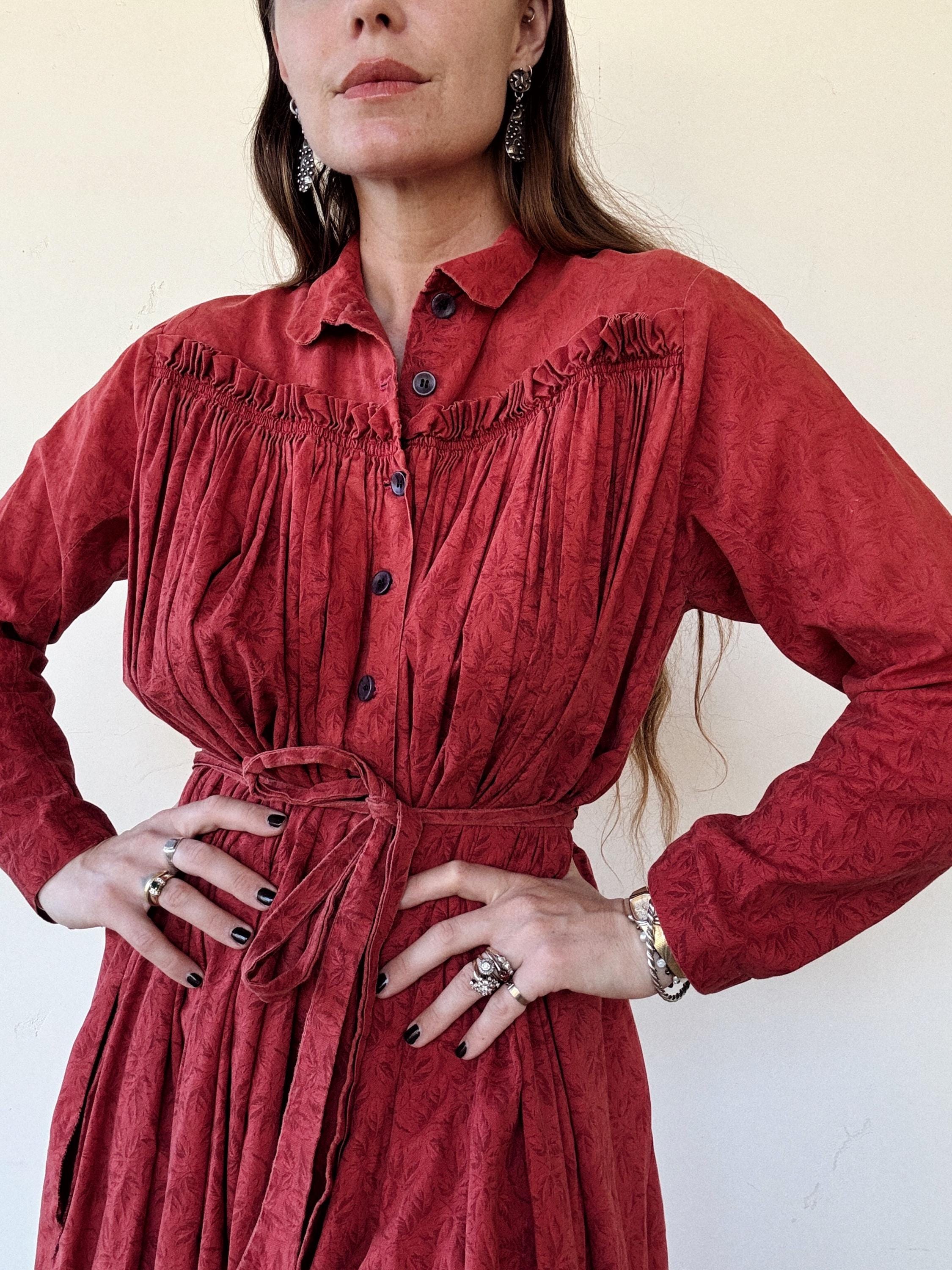 Antique calico dress - Etsy 日本