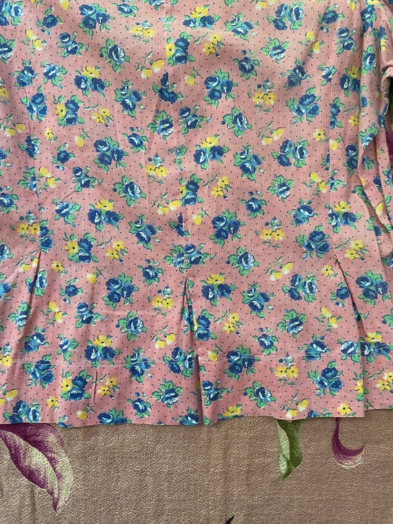 RARE 1930s/30s French Cotton Floral Feedsack Skir… - image 7