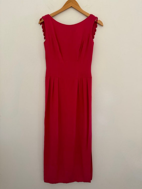 1960s/60s Fuchsia Pink Cowl Back Evening Gown by … - image 4