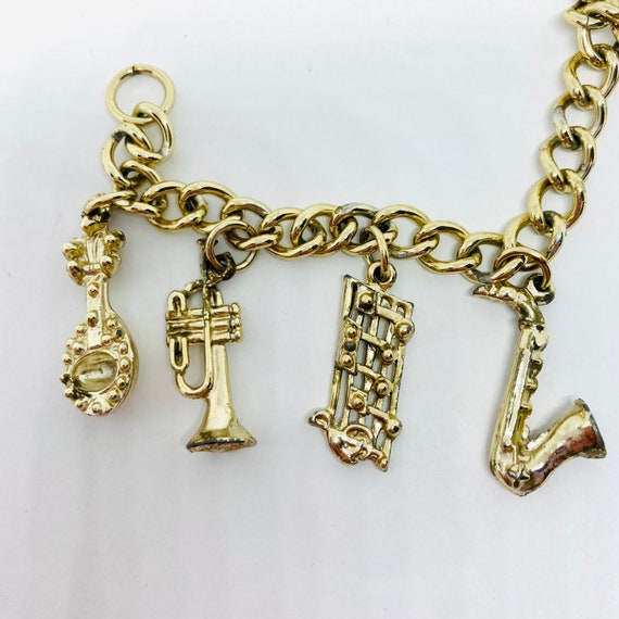 Musical Instrument charm bracelet Gem