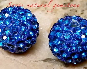 AAA Grade 10MM Lake Blue Crystal Paved Ball Beads /rhinestone - Etsy