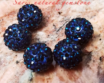 AAA Grade 10MM Lake Blue Crystal Paved Ball Beads /rhinestone - Etsy