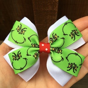 Grinch Inspired Christmas Hair Bow - Grinch Inspired Christmas Bow - Grinch Inspired Hair Bow - Grinch Inspired Bow - Grinch Hair Bow - Bow