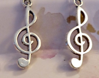 Treble Clef Earrings, Hypoallergenic, Music, Gift for Composers, Music Composition, Gift for Musicians, Musical Notes, Musical Gift