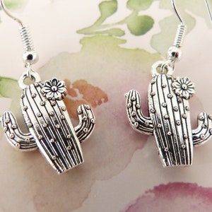 Cactus Earrings, Hypoallergenic, Cactus Flower Earrings not to be confused with that old Goldie Hawn movie, Gift for Her, Southwest Style
