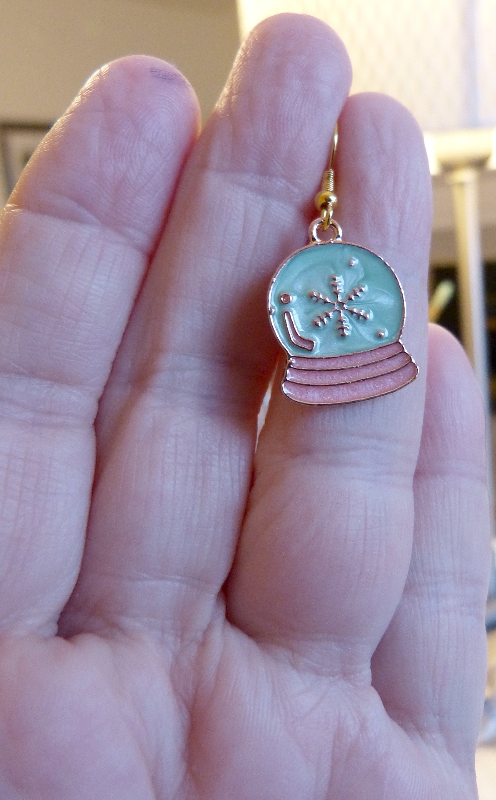 Snow Globe Earrings Christmas Snow Globes Winter Snow | Etsy