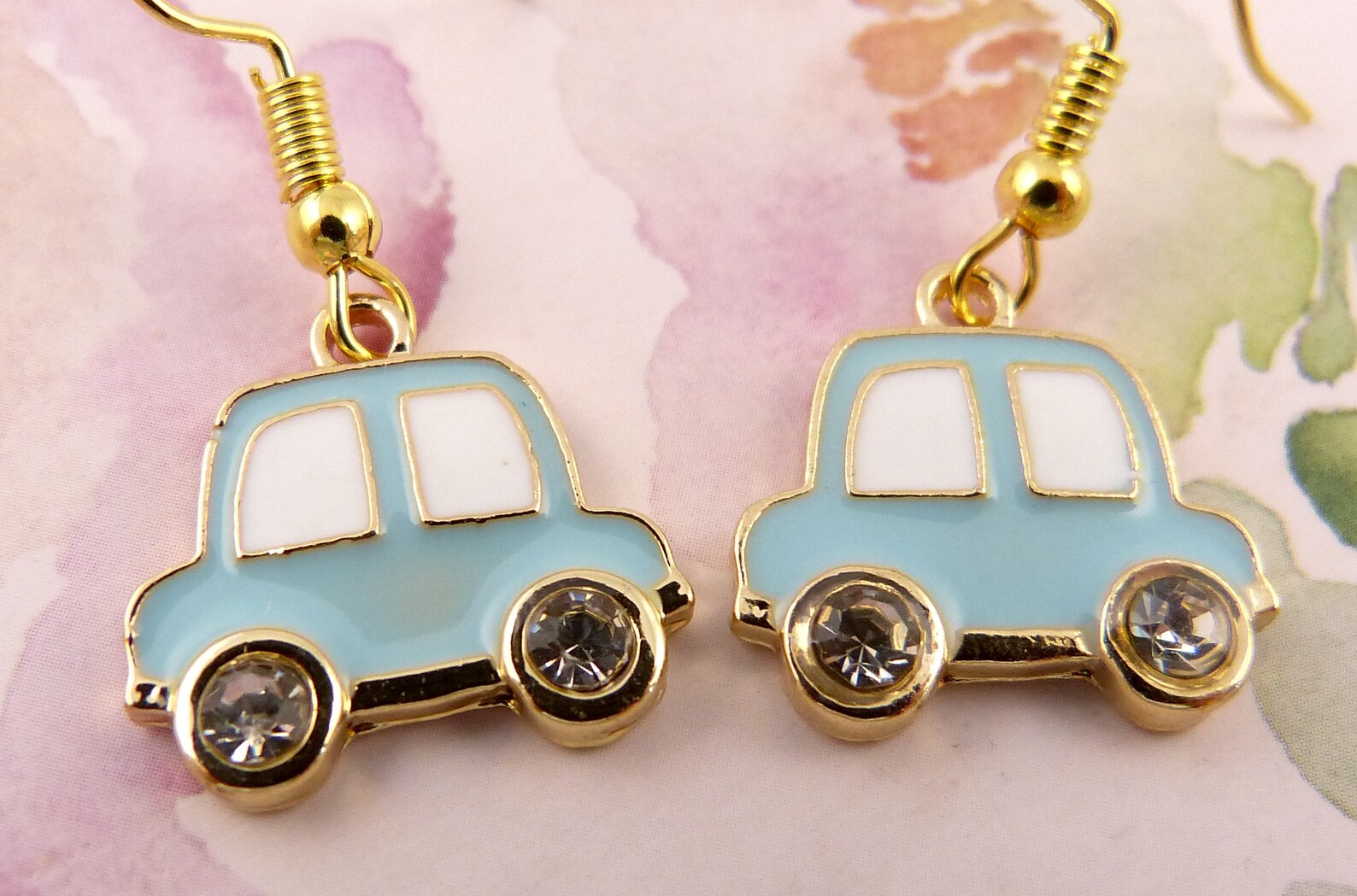 Baby Blue Car Earrings Seriously Cute Automobile Earrings for Etsy