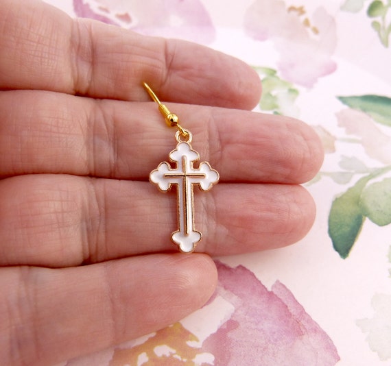 Hypoallergenic cross earrings discount
