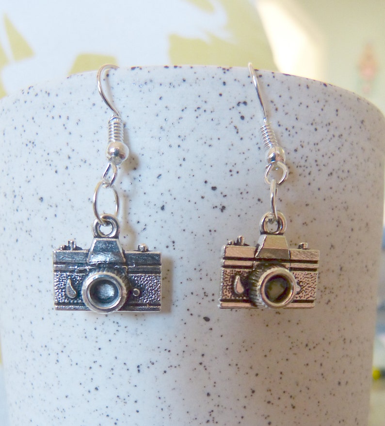 Camera Earrings Strike A Pose OldFashioned SLR Camera Etsy