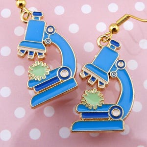 Microscope Earrings, Scientist, Science Students & Teachers, Research, Microbiology, Hypoallergenic, Back To School, Gift for Science Buffs