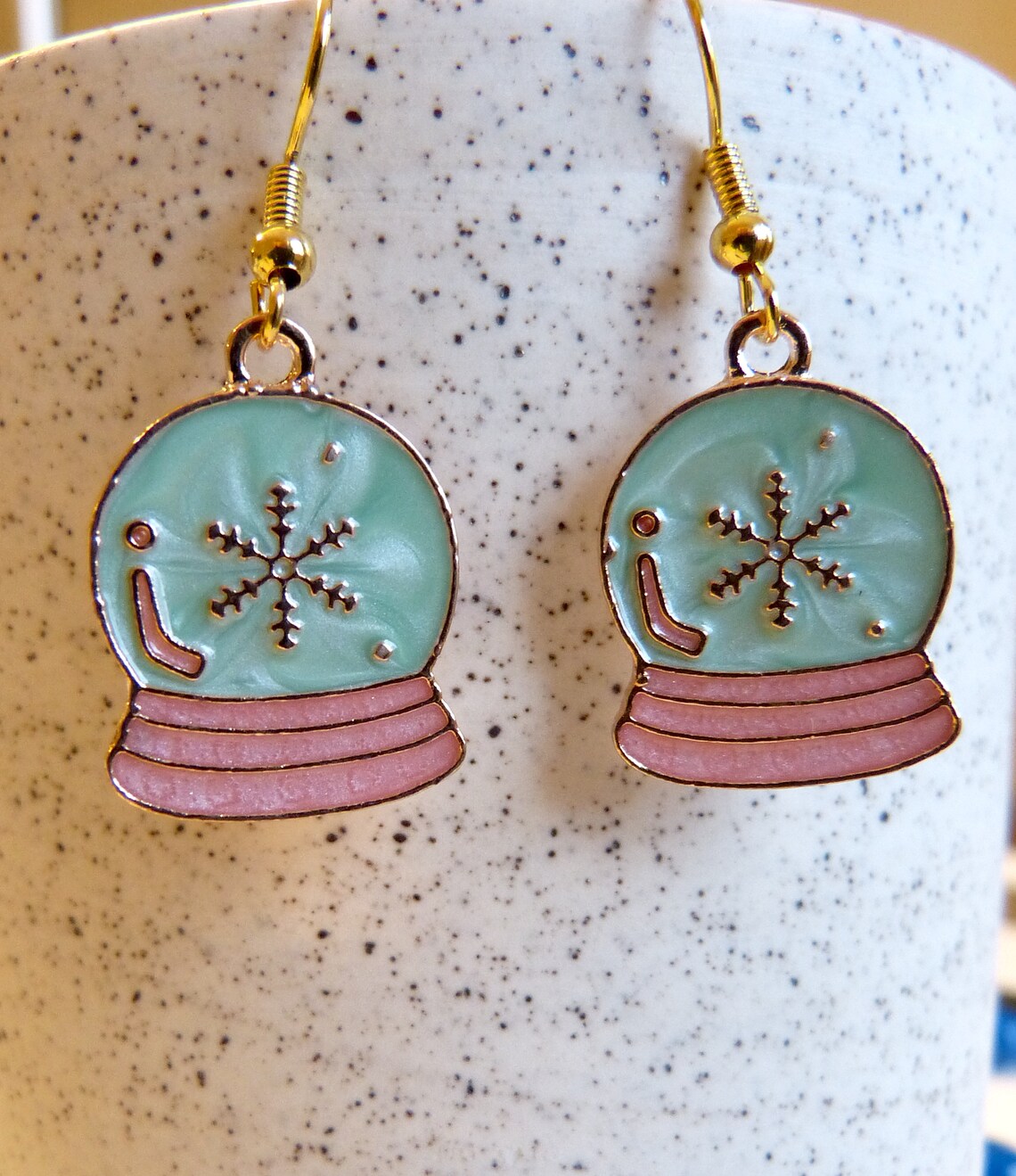 Snow Globe Earrings Christmas Snow Globes Winter Snow | Etsy