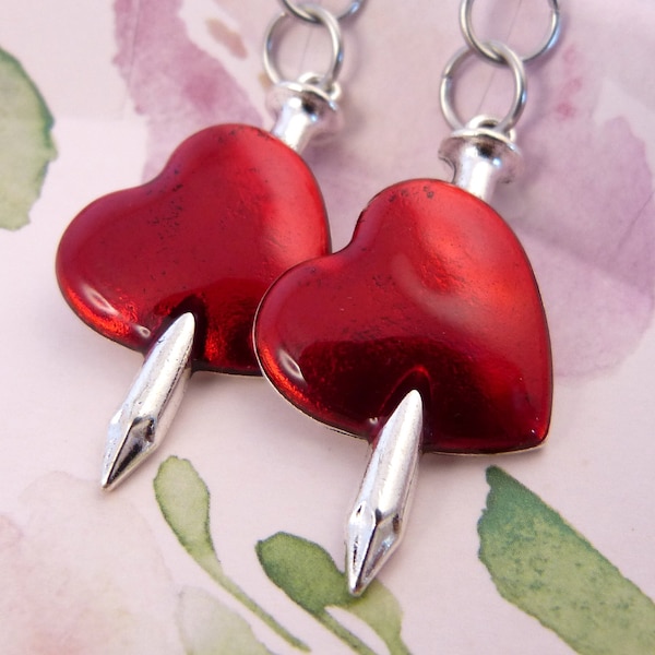 Frosted Heart Earrings main image 0