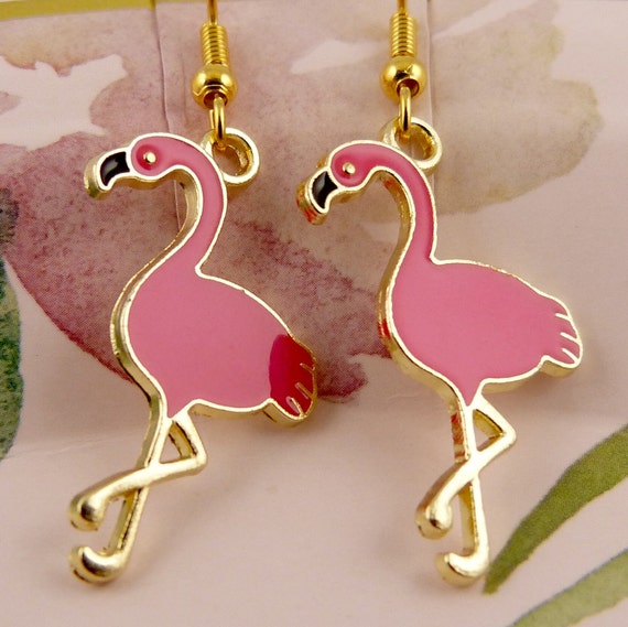 Flamingo Earrings, Hypoallergenic, Flashy Pink Flamingoes, Brightly  Coloured, Whimsical, Cute, Lightweight, Fairly Small, Tropical, Cute 