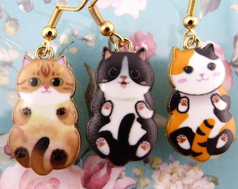 Pendientes de gato: ¡Todos los gatos! Atigrado, esmoquin, ragdoll, calicó. ¡Colecciónalos todos! Hipoalergénicos, pequeños, ligeros, ¡un regalo perfecto!