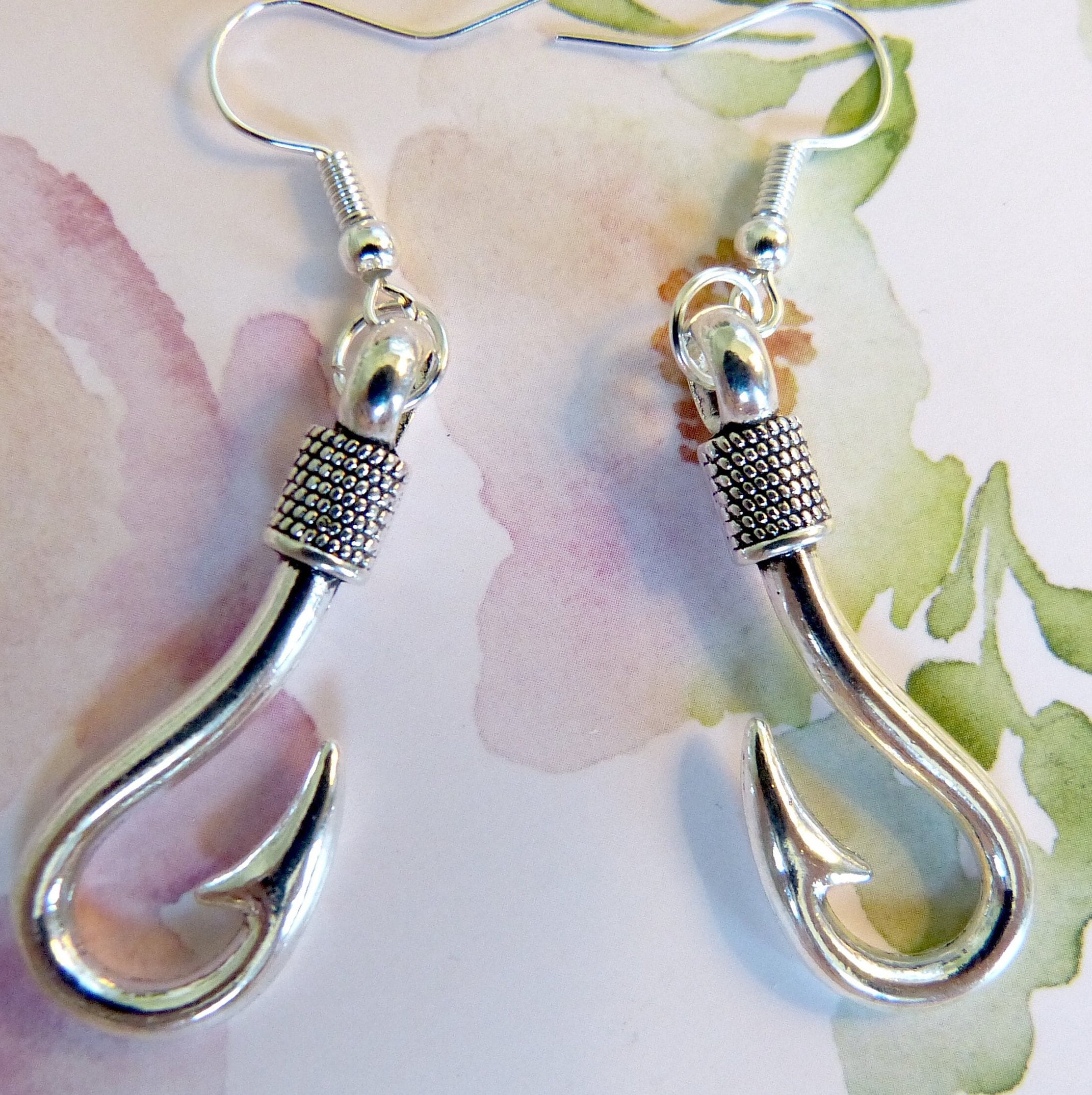 Fish Hook Earrings, Hypoallergenic, Fisher Girl, Fisherman, Gone