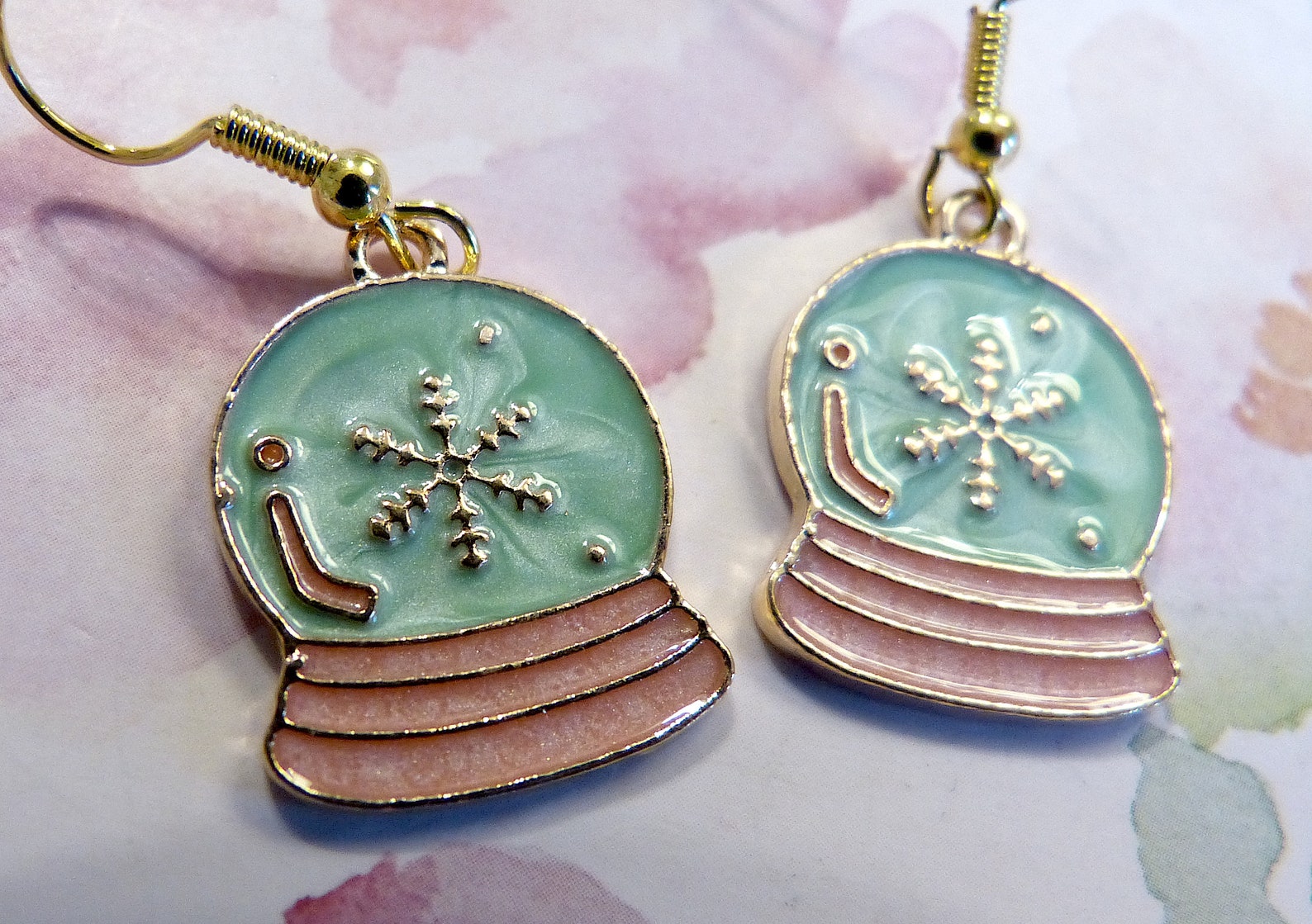 Snow Globe Earrings Christmas Snow Globes Winter Snow | Etsy