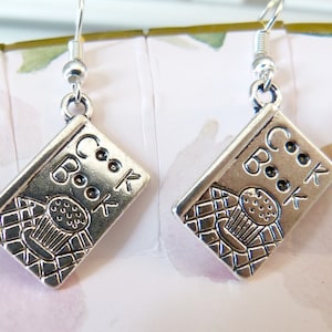 Cook Book Earrings, Hypoallergenic, Cookbook, Earrings for Cooks, Chef Earrings, Foodie, Love to Cook, Eat Your Heart Out Gordon Ramsay!
