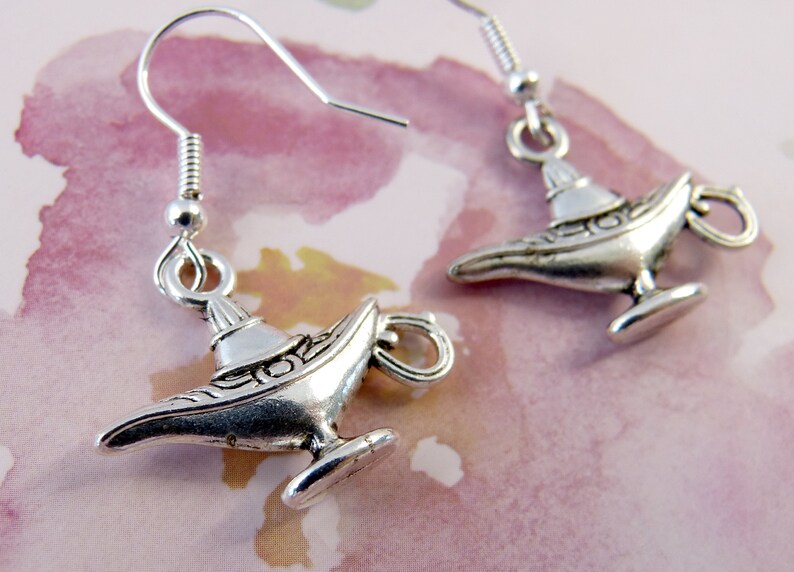 Arabian Nights Rub Them and Make Three Wishes Magical Earrings Gift for Her Aladdin/'s Lamp Earrings Aladdin Magical Genie Lamp Magic