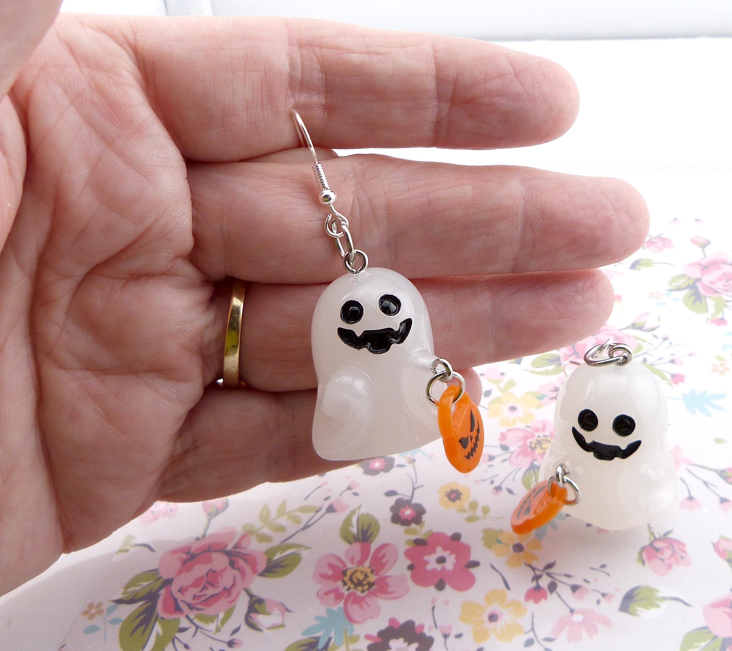 Orecchini Fantasma In Bottiglia Di Vetro Che Si Illuminano Al Buio - Gioielli Halloween Creativi Per Donne, Regalo Festa - 5