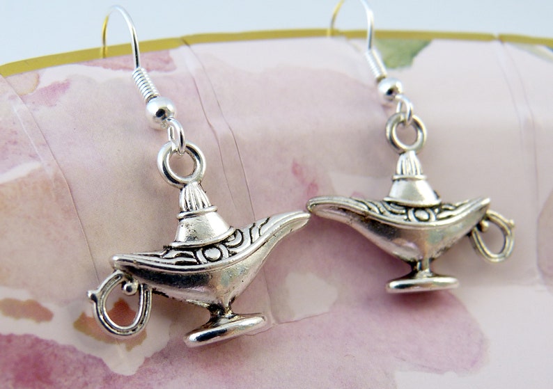 Arabian Nights Rub Them and Make Three Wishes Magical Earrings Gift for Her Aladdin/'s Lamp Earrings Aladdin Magical Genie Lamp Magic