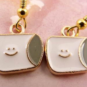 Toilet Paper Earrings, Hypoallergenic, Tiny Smiley Face Toilet Tissue Rolls, Gag Gift, Funny, Joke, Totally Glamorous Stocking Stuffer, Cute