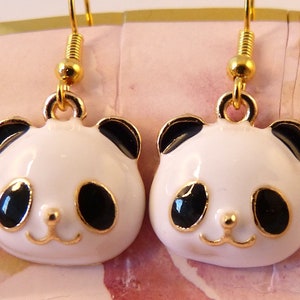Panda Earrings, Hypoallergenic, Small, Lightweight, Cute Gift for Her, Animal Lover, Panda Lover, Bear, Cuteness Overload Earrings