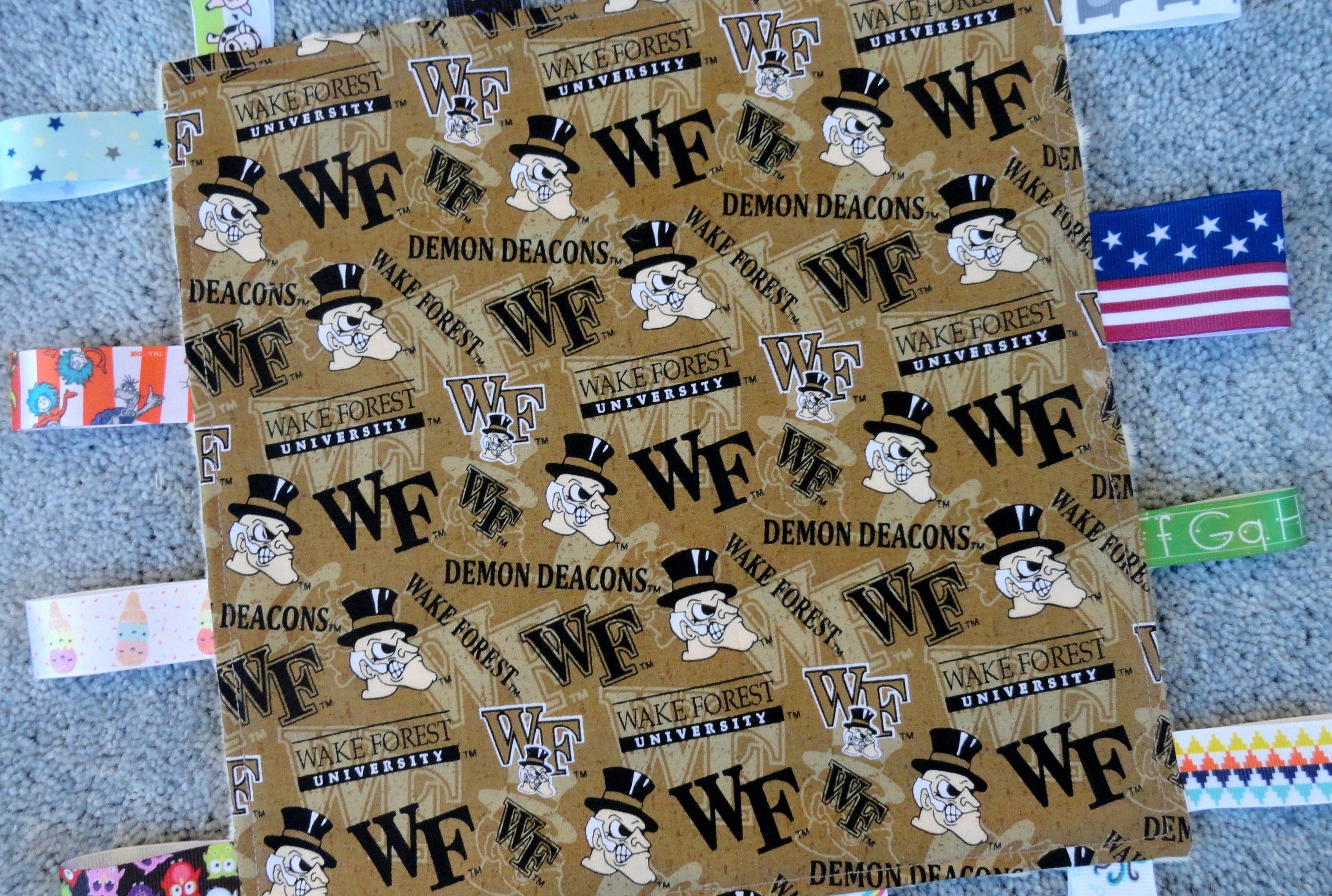 Wake Forest University/Wake Forest University Sensory Lovey/Wake Forest/Wake Forest Demon Deacons/Wake Forest Baby Shower/Wake Forest Baby