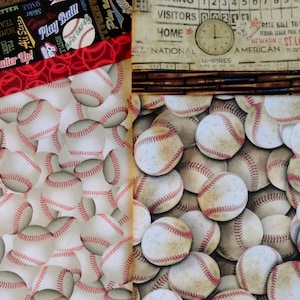 Baseball Pillowcase/Baseball Bedding/Baseball Gift Bag/Vintage Baseball/Baseball Bats/Scoreboard/Innings/Baseball Scoreboard/Wooden Bats/Ump image 1