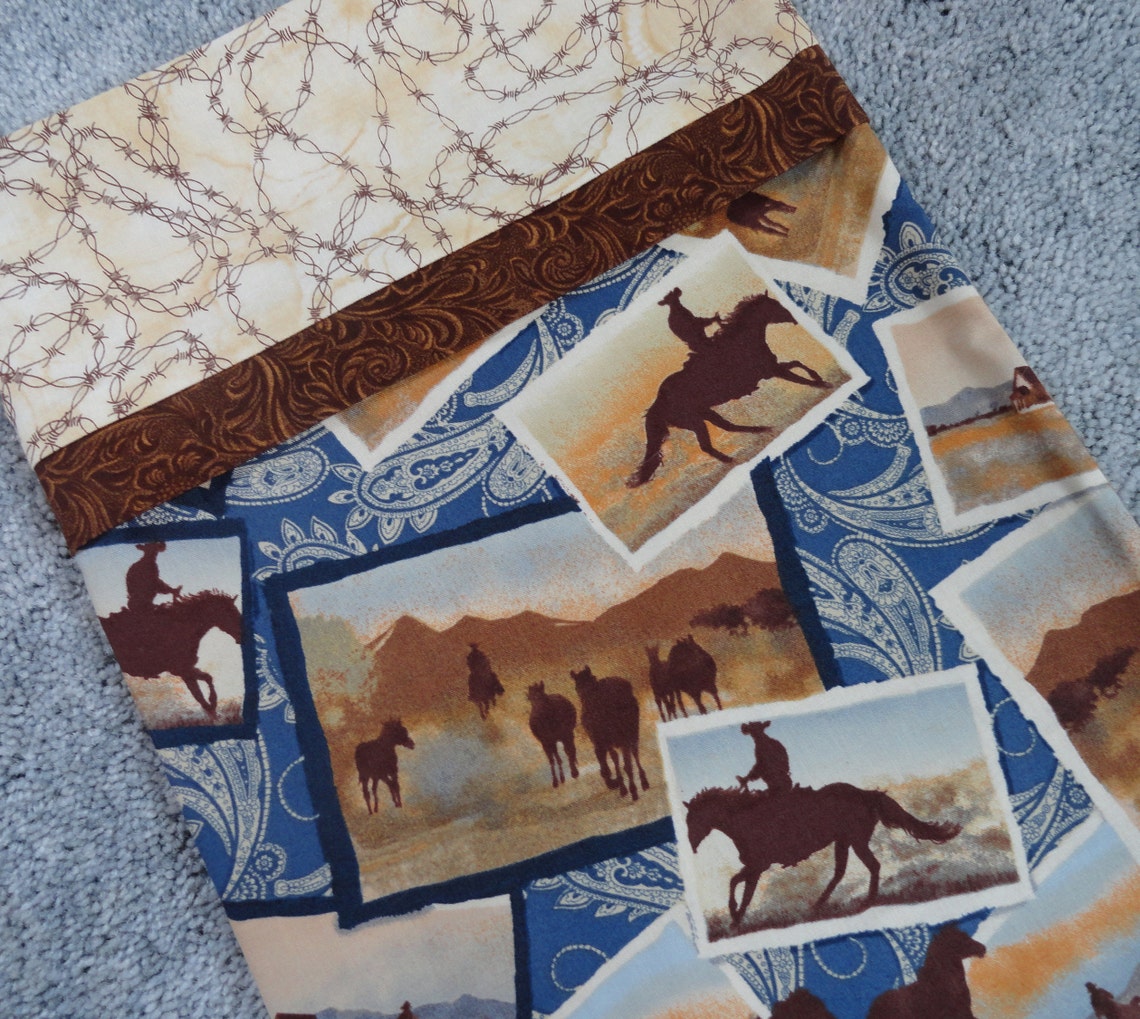 Western Themed Lap Quilt Cowboy Quilt Red Western Quilt | Etsy