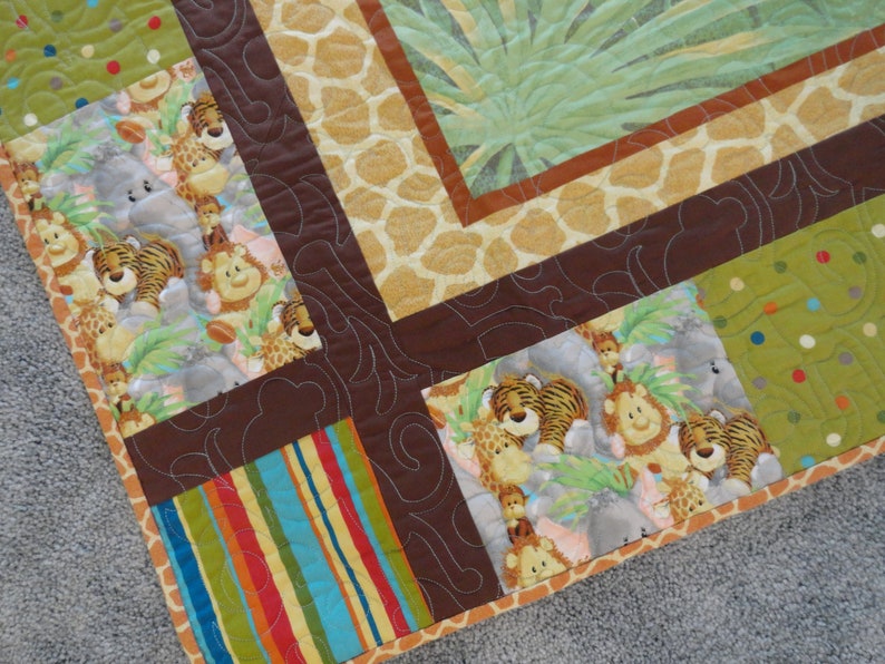 Jungle Babies Quilt/jungle Nursery/jungle Quilt/jungle Etsy