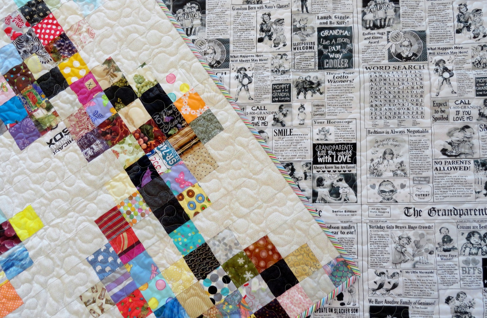 Grandparents Quilt Scrappy Lap Quiltgrandma Quiltgrandpa Etsy