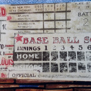 Baseball Pillowcase/Baseball Bedding/Baseball Gift Bag/Vintage Baseball/Baseball Bats/Scoreboard/Innings/Baseball Scoreboard/Wooden Bats/Ump image 8