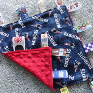 New England Patriots Sensory Lovey/New England Patriots Baby/New England Patriots/I Spy Lovey/Football Baby Shower/Football Baby Gift/NFL image 9