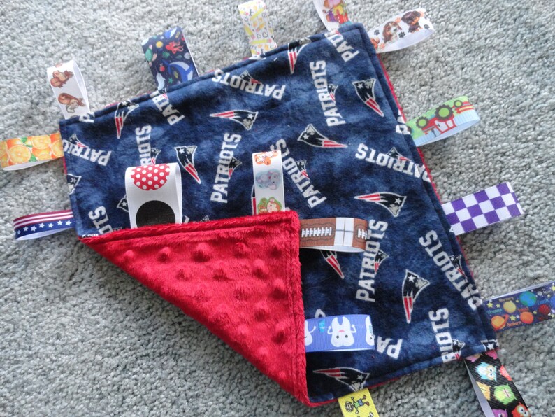 New England Patriots Sensory Lovey/New England Patriots Baby/New England Patriots/I Spy Lovey/Football Baby Shower/Football Baby Gift/NFL image 9