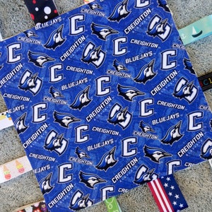 Creighton University/Creighton Bluejays/Creighton Sensory Lovey/Creighton Baby Gift/I Spy Lovey/University of Nebraska/Nebraska Baby Gift