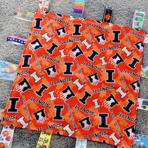University of Illinois Sensory Lovey/University of Illinois Baby Shower Gift/I Spy Lovey/University of Illinois Baby/Illinois Baby Gift/
