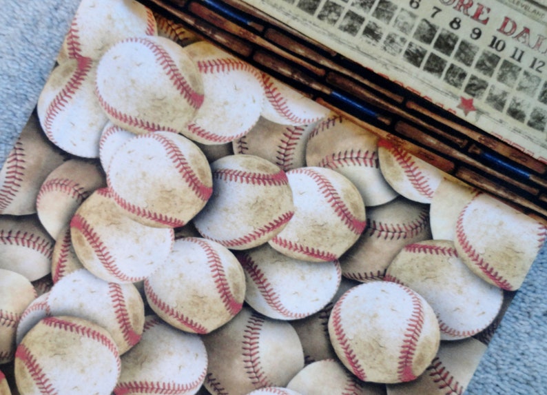 Baseball Pillowcase/Baseball Bedding/Baseball Gift Bag/Vintage Baseball/Baseball Bats/Scoreboard/Innings/Baseball Scoreboard/Wooden Bats/Ump image 9