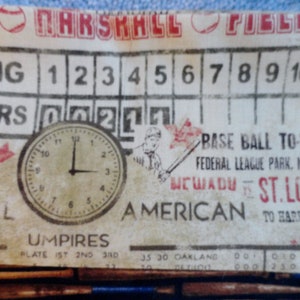 Baseball Pillowcase/Baseball Bedding/Baseball Gift Bag/Vintage Baseball/Baseball Bats/Scoreboard/Innings/Baseball Scoreboard/Wooden Bats/Ump image 7