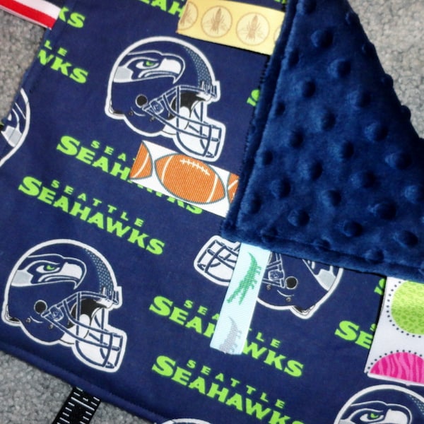 Seattle Seahawks/Seattle Seahawks Sensory Lovey/Seattle Seahawks Baby Gift/I Spy Lovey/Seattle Seahawks Baby Shower/Football Lovey/Seattle