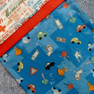 Road Trip Pillowcase, Travel Pillowcase, Vacation Pillowcase, Car Pillowcase, Travel Bedding, Vacation Gift Bag, Travel Gift, Blue, Car Gift