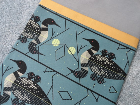 Loon/Loon Pillowcase/Loon Gift Bag/Organic Pillowcase/Organic Bedding/Organic Loon Pillowcase/Organic Loon Bedding/Loon Gift/Full Moon/Loons