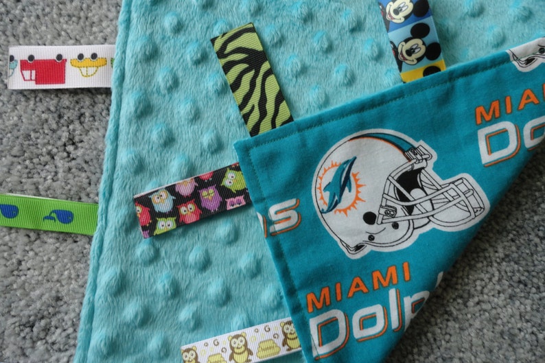 Miami Dolphins Baby Lovey/Blanket Sensory Lovey I Spy Etsy