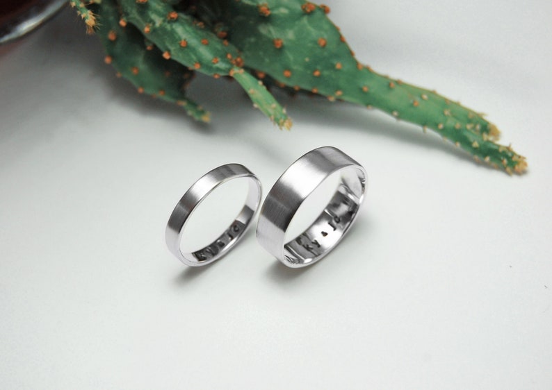 silver personalised eternity rings