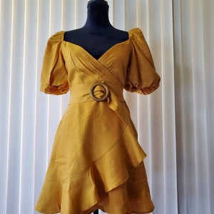 Yellow Dress Mustard Yellow Dress Casual Dress Cocktail Party Dress Summer Dress