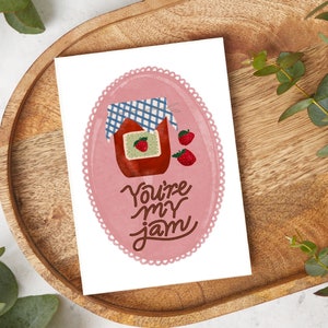 Cute Illustrated Greeting Card - Blank Inside Greeting Card - 4x6 Handmade Art Card for Anniversary, Birthday, Friend