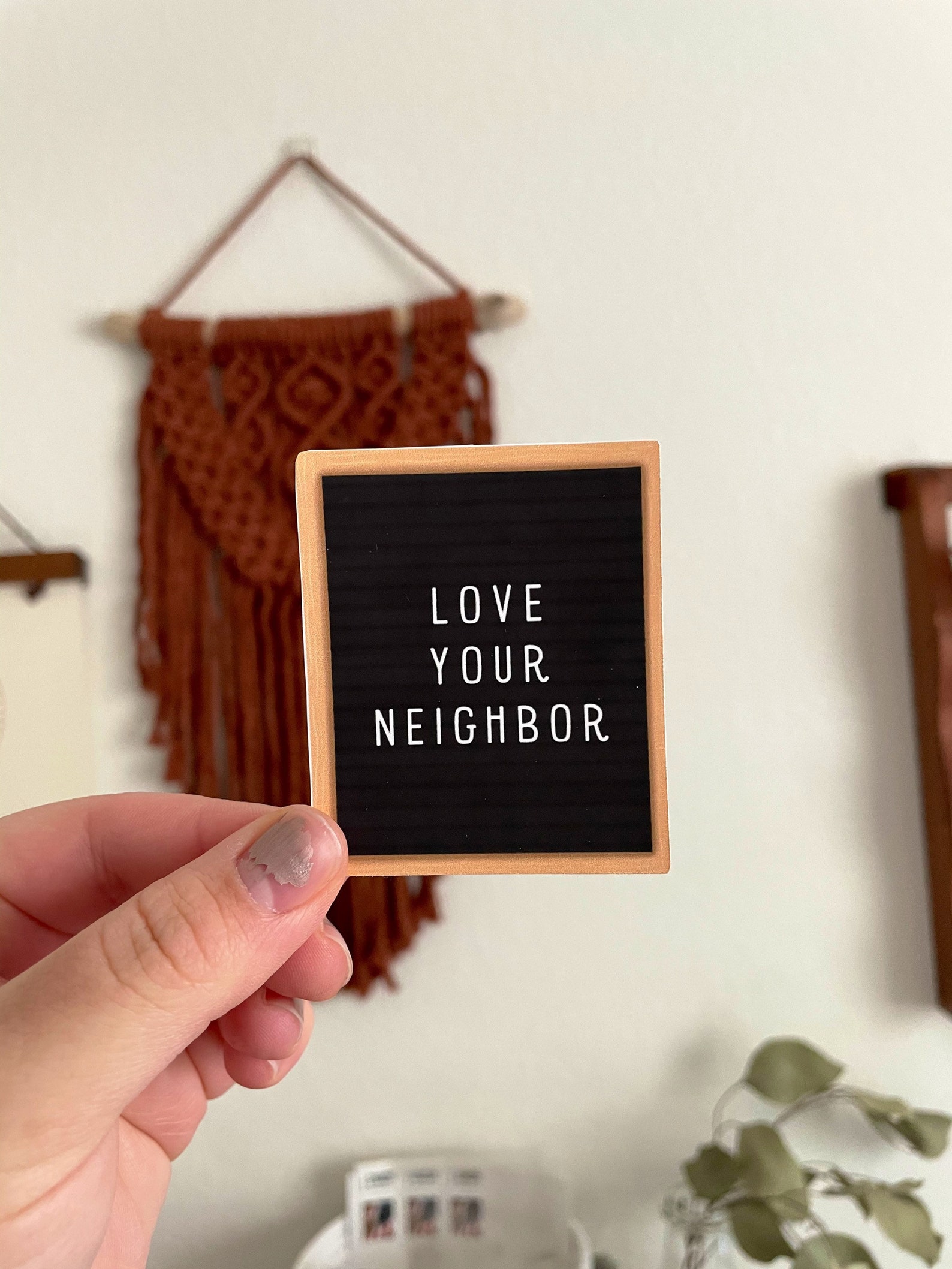 Love Your Neighbor Sticker Letterboard Sticker Matte Vinyl | Etsy