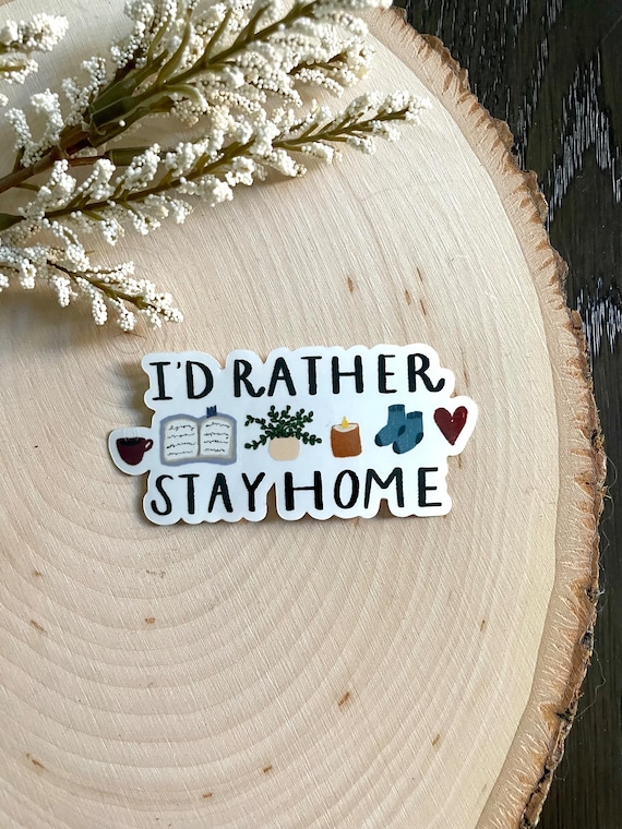 Homebody Sticker - cozy introvert  sticker - book lover Waterproof Vinyl Sticker